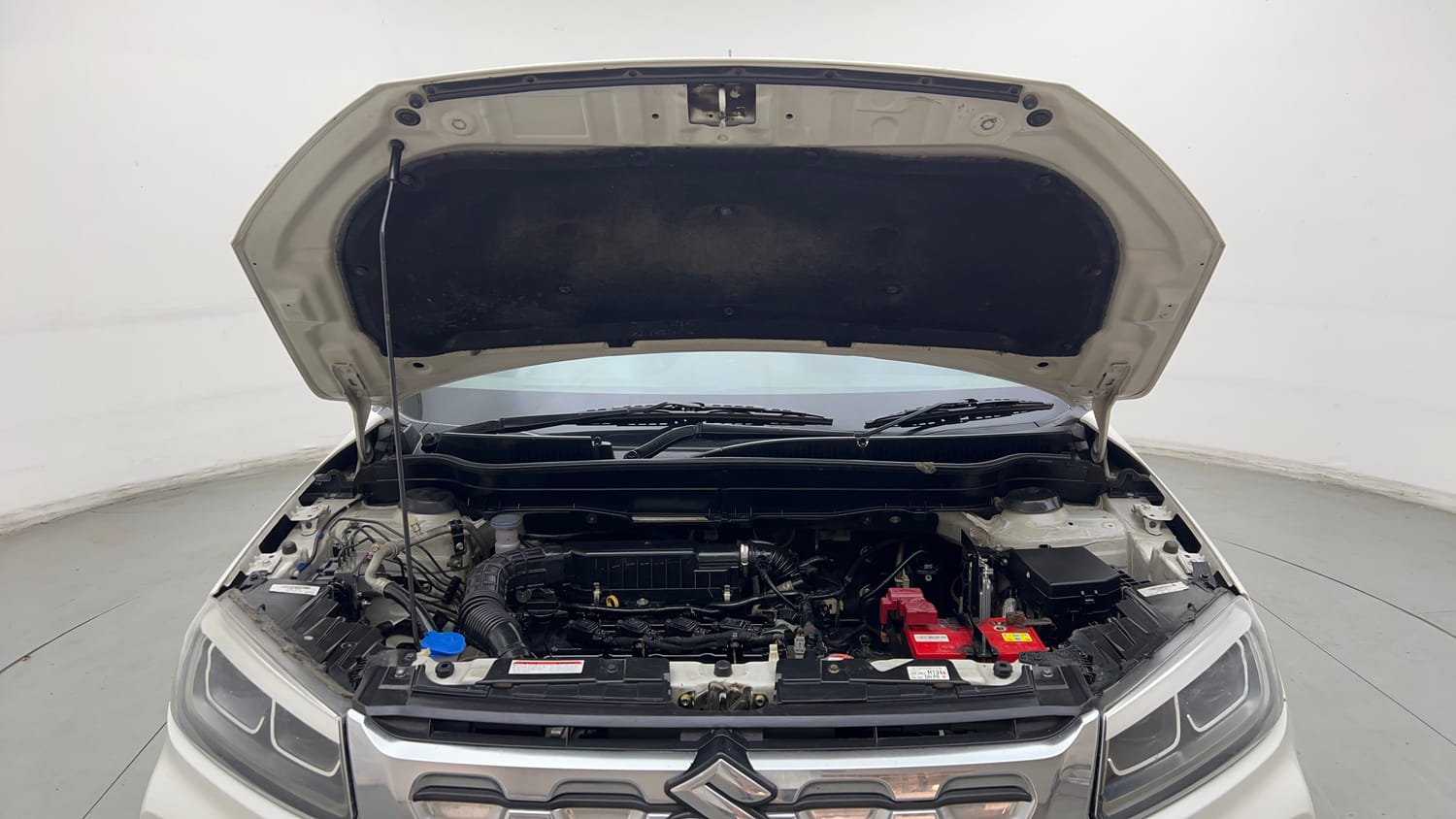 Used 2021 maruti-suzuki Vitara Brezza LXi Petrol Manual engine ENGINE & BONNET OPEN FRONT VIEW