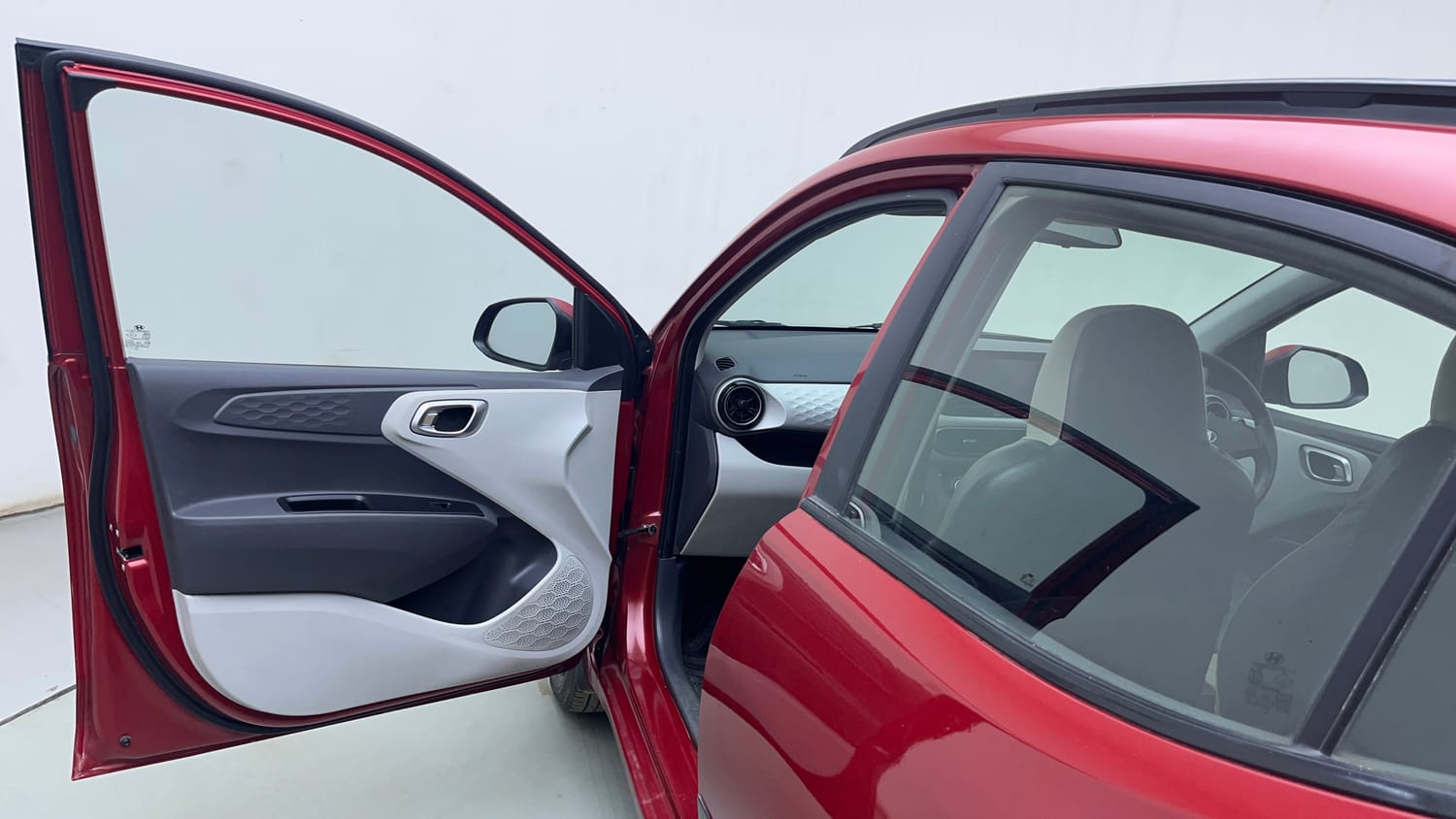 Used 2021 Hyundai Grand i10 Nios Sportz AMT 1.2 Kappa VTVT Petrol Automatic interior LEFT FRONT DOOR OPEN VIEW