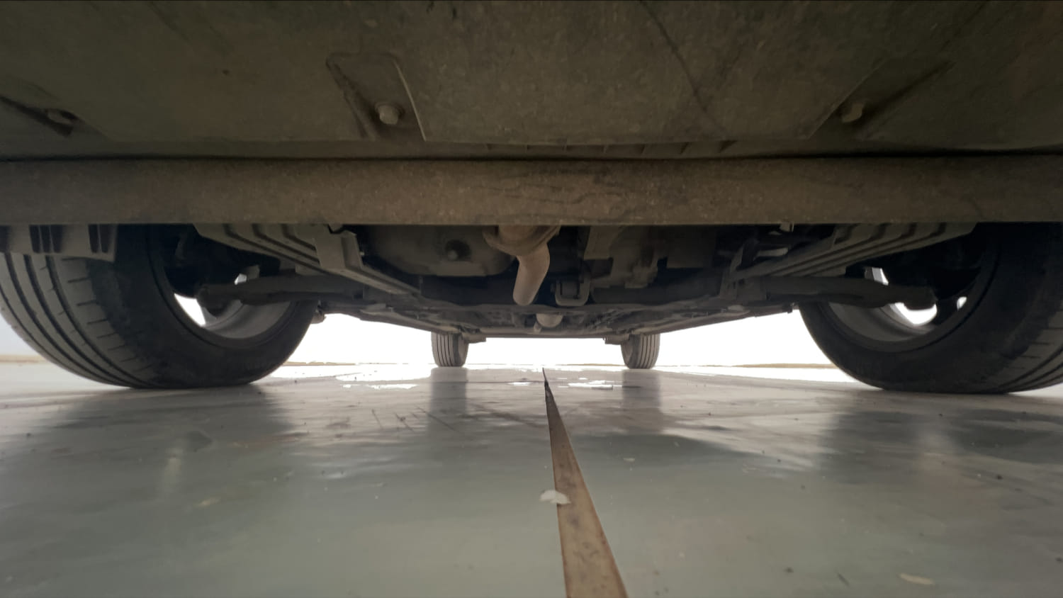 Used 2024 Tata Punch Creative Dual Tone AMT Sunroof Petrol Automatic extra FRONT LEFT UNDERBODY VIEW
