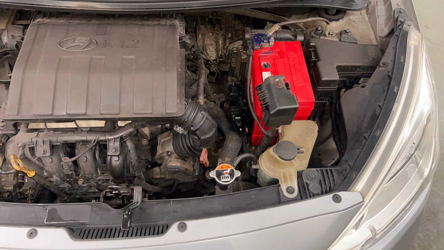 Used 2019 Hyundai Grand i10 Sportz AT 1.2 Kappa VTVT Petrol Automatic engine ENGINE LEFT SIDE VIEW
