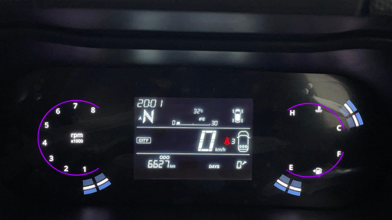 Used 2025 Tata Altroz Pure S Petrol 5AMT Petrol Automatic interior CLUSTERMETER VIEW