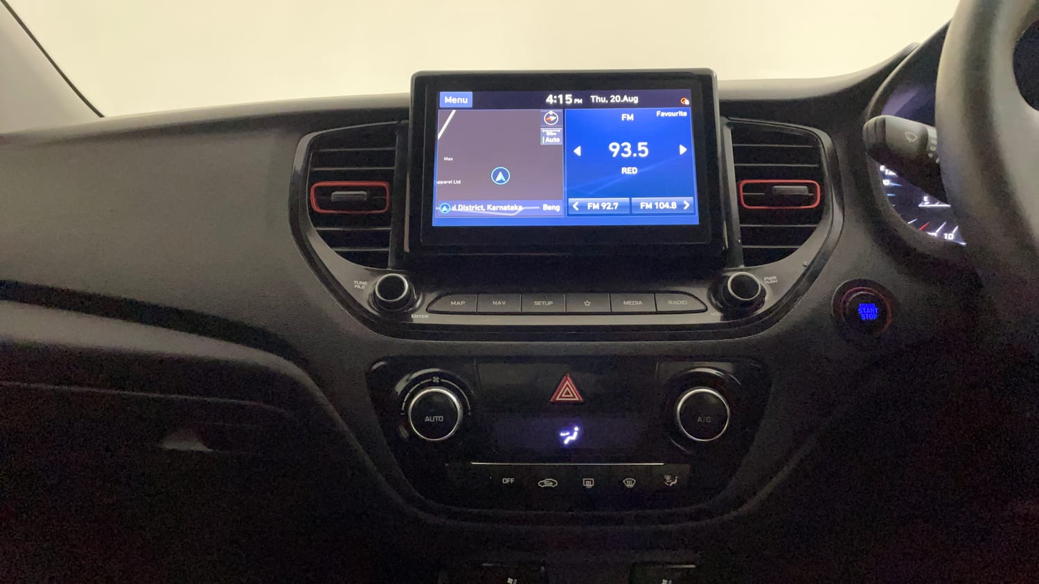 Used 2021 Hyundai Verna SX (O) 1.6 VTVT AT Petrol Automatic interior MUSIC SYSTEM & AC CONTROL VIEW