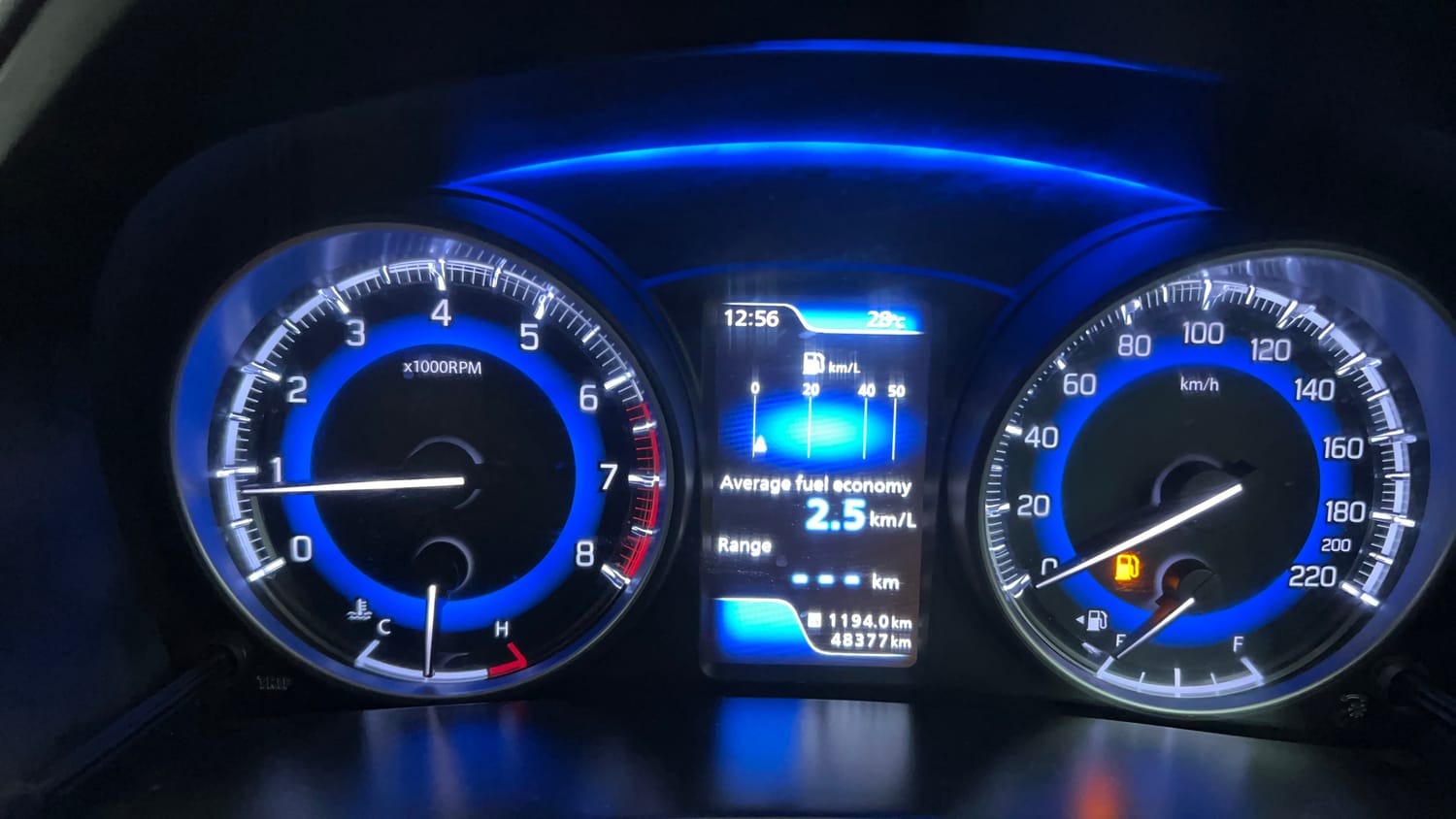 Used 2016 Maruti Suzuki Baleno Zeta 1.2 Petrol Manual interior CLUSTERMETER VIEW