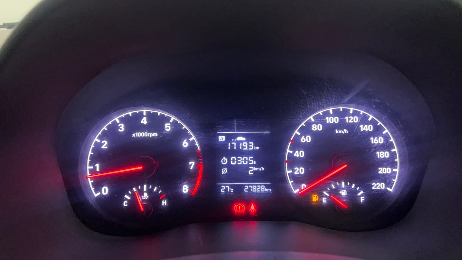 Used 2018 Hyundai Verna SX 1.6 VTVT Petrol Manual interior CLUSTERMETER VIEW