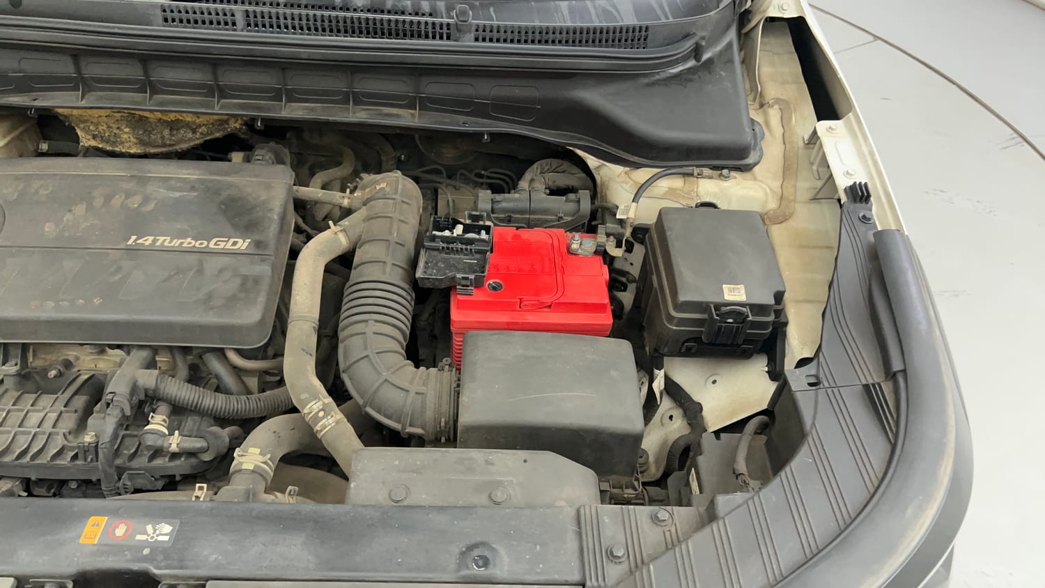 Used 2022 Kia Carens Luxury Plus 1.4 Petrol 7 STR Petrol Manual engine ENGINE LEFT SIDE VIEW