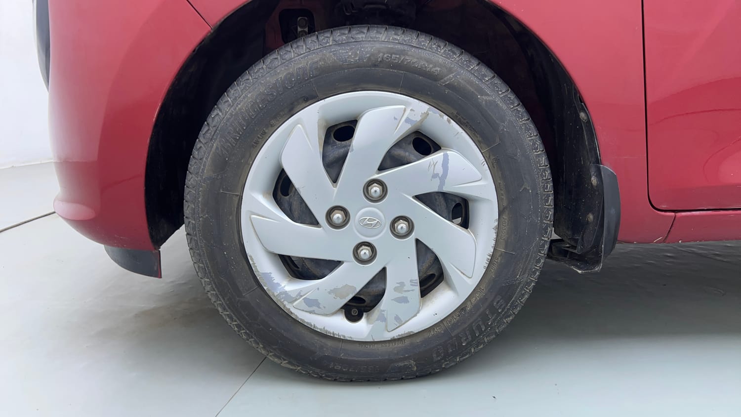 Used 2019 Hyundai Santro Sportz CNG Cng Manual tyres LEFT FRONT TYRE RIM VIEW