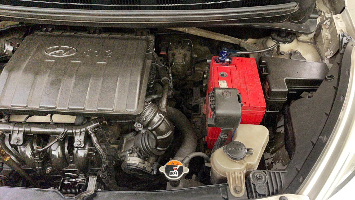 Used 2015 Hyundai Grand i10 Asta 1.2 Kappa VTVT (O) Petrol Manual engine ENGINE LEFT SIDE VIEW