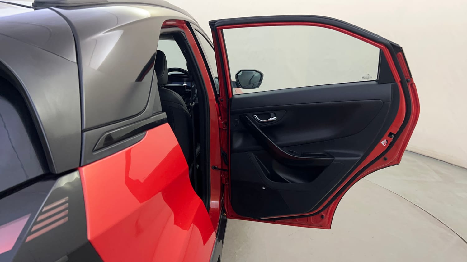 Used 2023 Tata Nexon Fearless Plus S 1.2 Revotron Petrol 7DCA DT Petrol Automatic interior RIGHT REAR DOOR OPEN VIEW