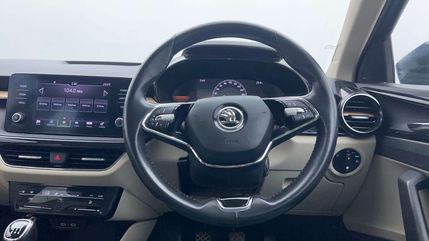 Used 2023 Skoda Slavia Style 1.0L TSI MT Petrol Manual interior STEERING VIEW