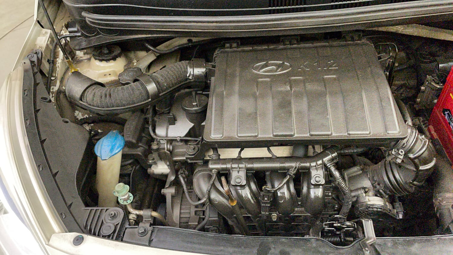 Used 2015 Hyundai Grand i10 Asta 1.2 Kappa VTVT (O) Petrol Manual engine ENGINE RIGHT SIDE VIEW