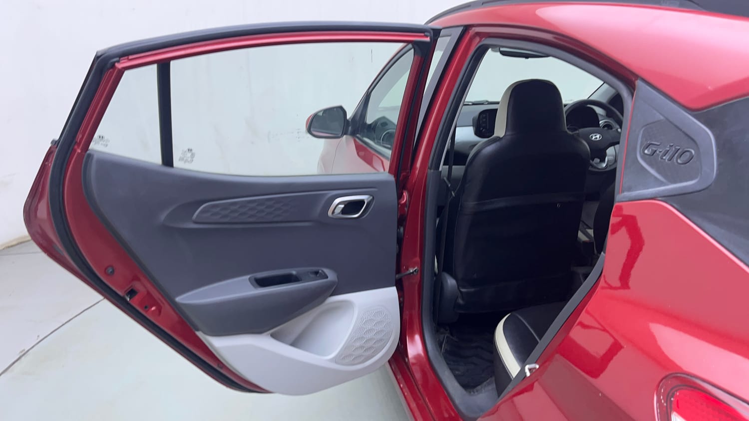 Used 2021 Hyundai Grand i10 Nios Sportz AMT 1.2 Kappa VTVT Petrol Automatic interior LEFT REAR DOOR OPEN VIEW