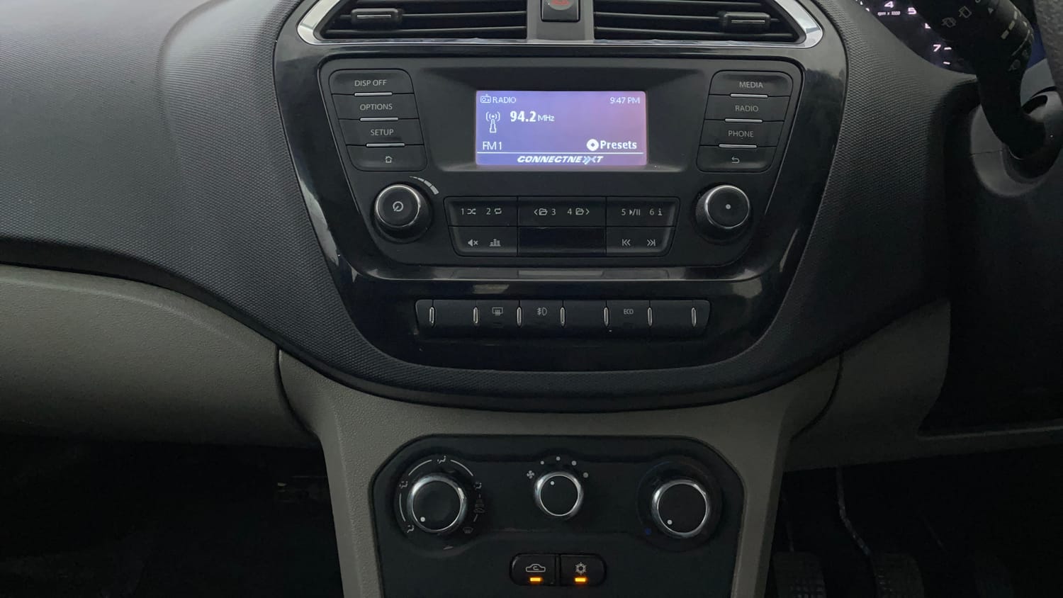Used 2018 Tata Tiago Revotron XZ Petrol Manual interior MUSIC SYSTEM & AC CONTROL VIEW