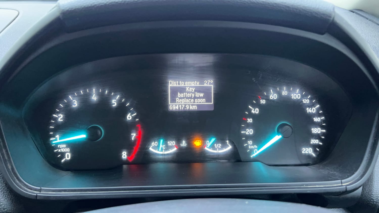 Used 2018 Ford EcoSport Titanium 1.5L Ti-VCT Petrol Manual interior CLUSTERMETER VIEW