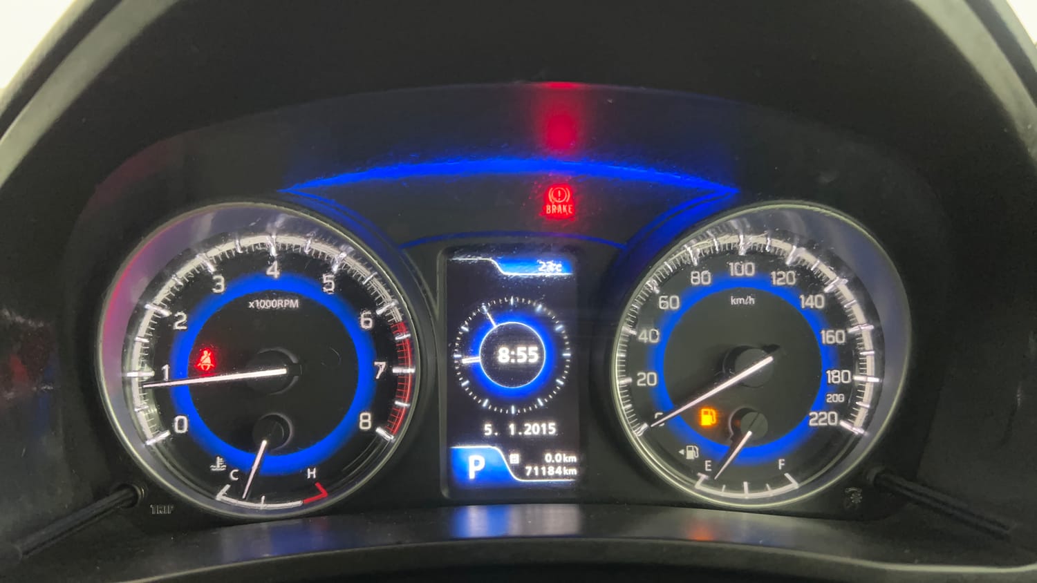 Used 2016 Maruti Suzuki Baleno Zeta 1.2 Petrol Manual interior CLUSTERMETER VIEW