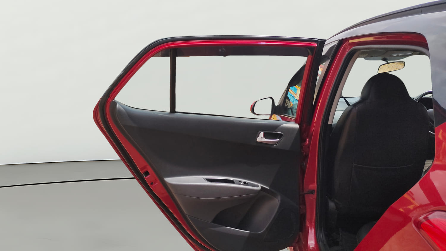 Used 2018 Hyundai Grand i10 Sportz 1.2 Kappa VTVT Dual Tone Petrol Manual interior LEFT REAR DOOR OPEN VIEW