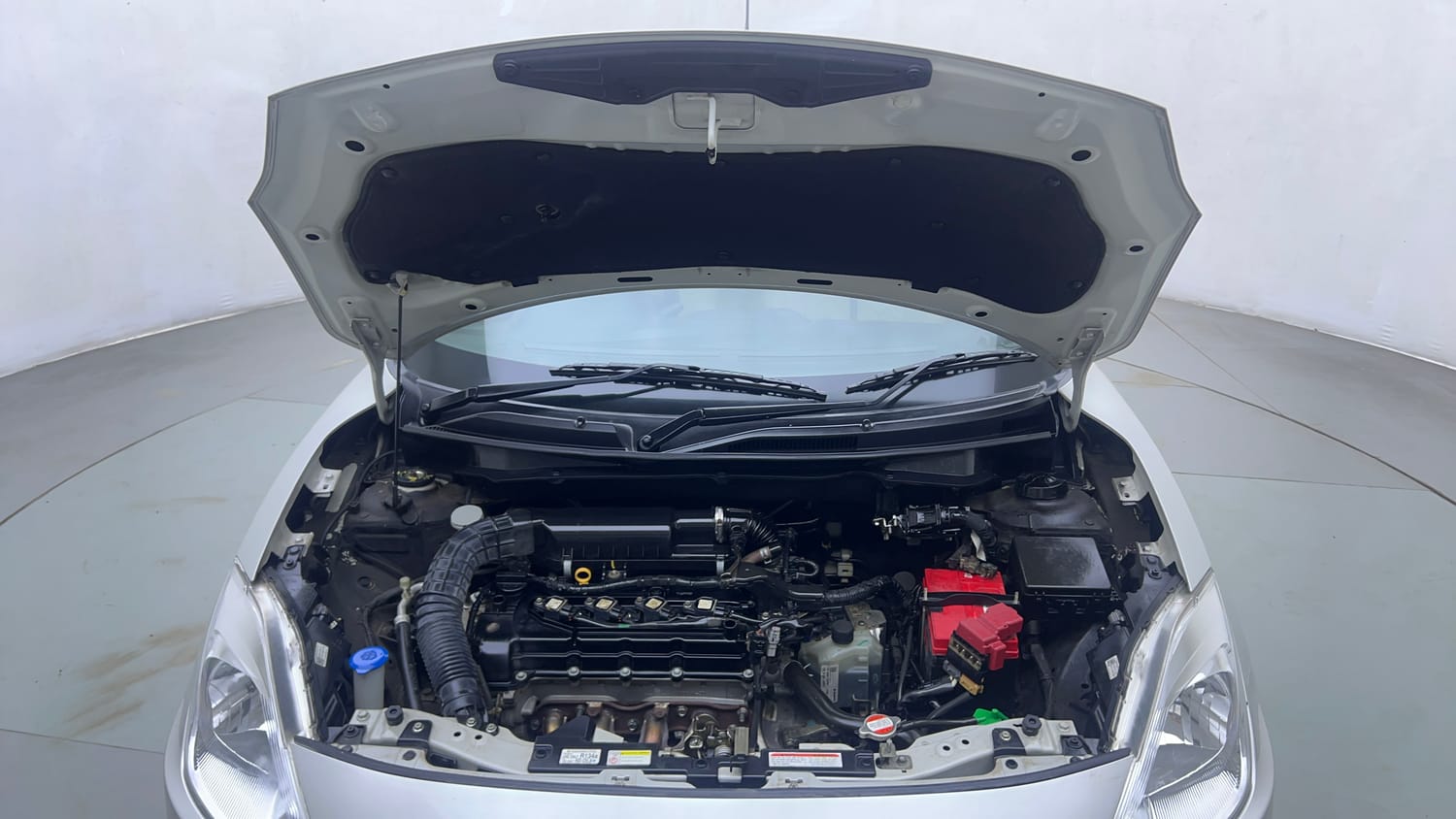 Used 2019 Maruti Suzuki Dzire VXi AMT Petrol Automatic engine ENGINE & BONNET OPEN FRONT VIEW