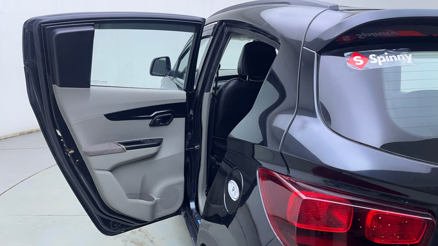 Used 2017 Mahindra KUV100 K6+ 5 STR Petrol Manual interior LEFT REAR DOOR OPEN VIEW