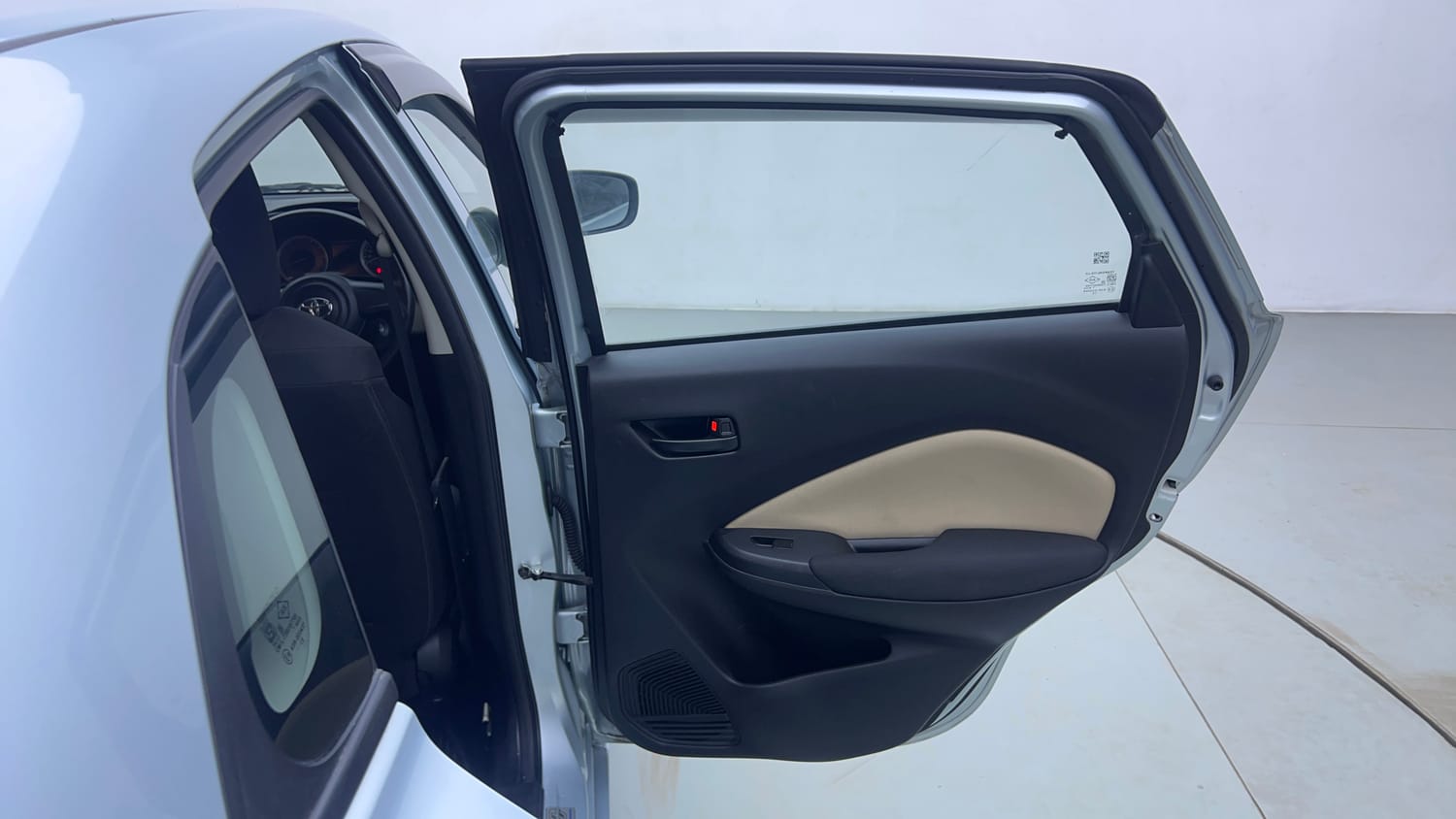 Used 2024 Toyota Glanza E Petrol Manual interior RIGHT REAR DOOR OPEN VIEW