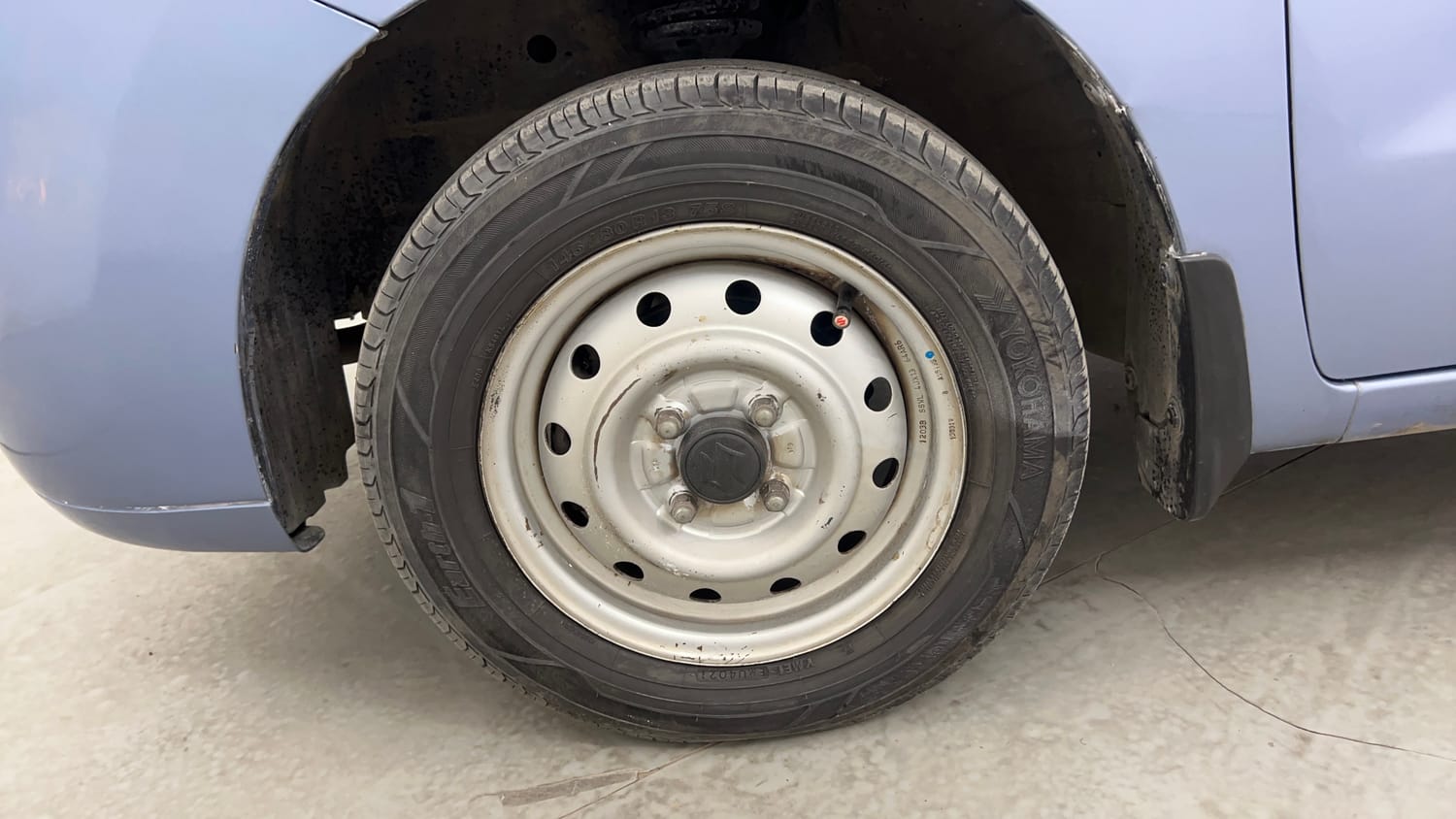 Used 2012 Maruti Suzuki Wagon R LXi Petrol Manual tyres LEFT FRONT TYRE RIM VIEW