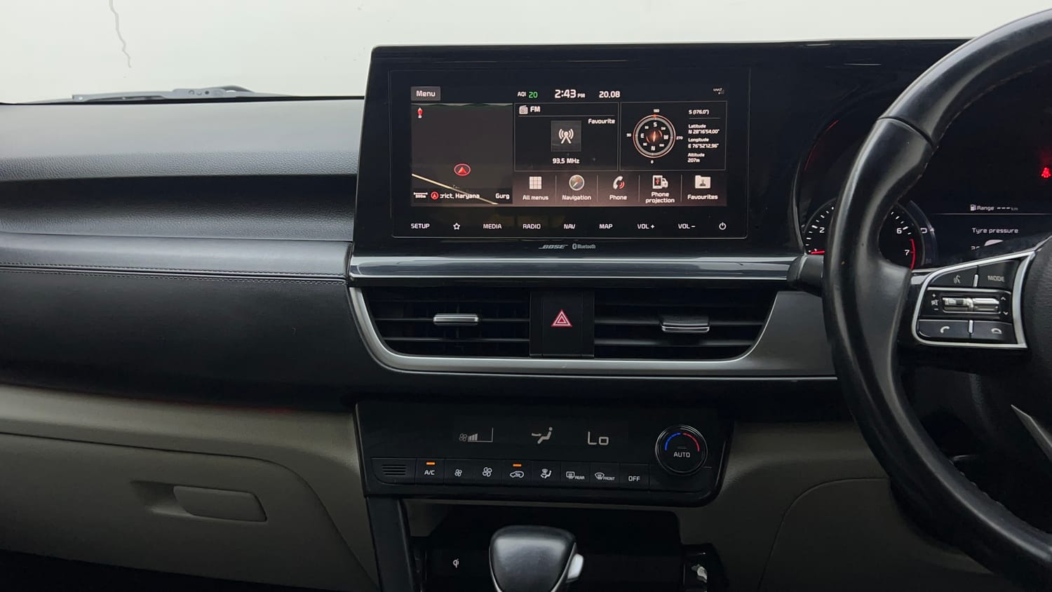 Used 2019 kia Seltos GTX Plus DCT 1.4 Petrol Automatic interior MUSIC SYSTEM & AC CONTROL VIEW