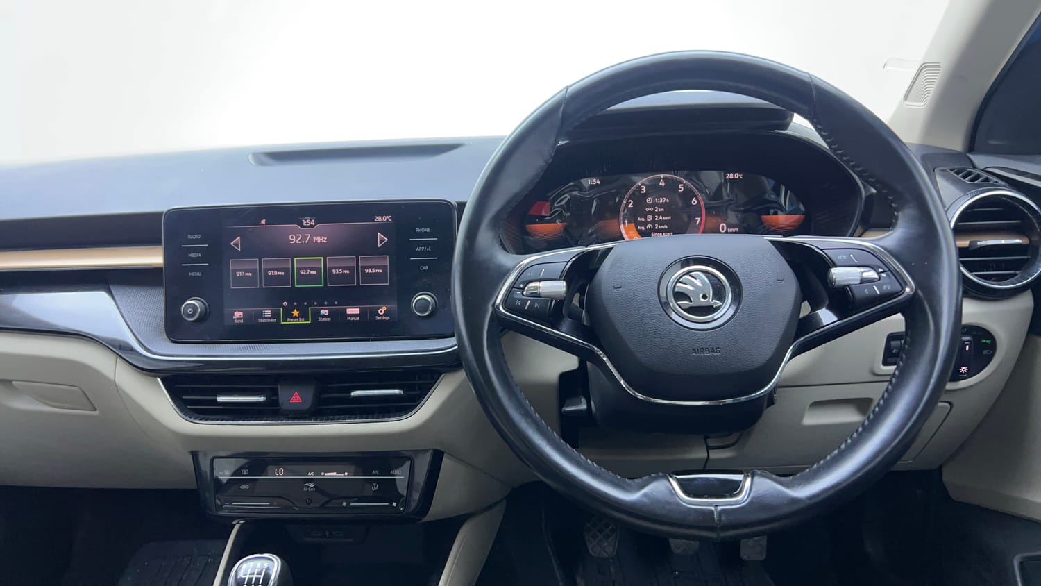 Used 2022 Skoda Slavia Style 1.0L TSI MT Petrol Manual interior STEERING VIEW
