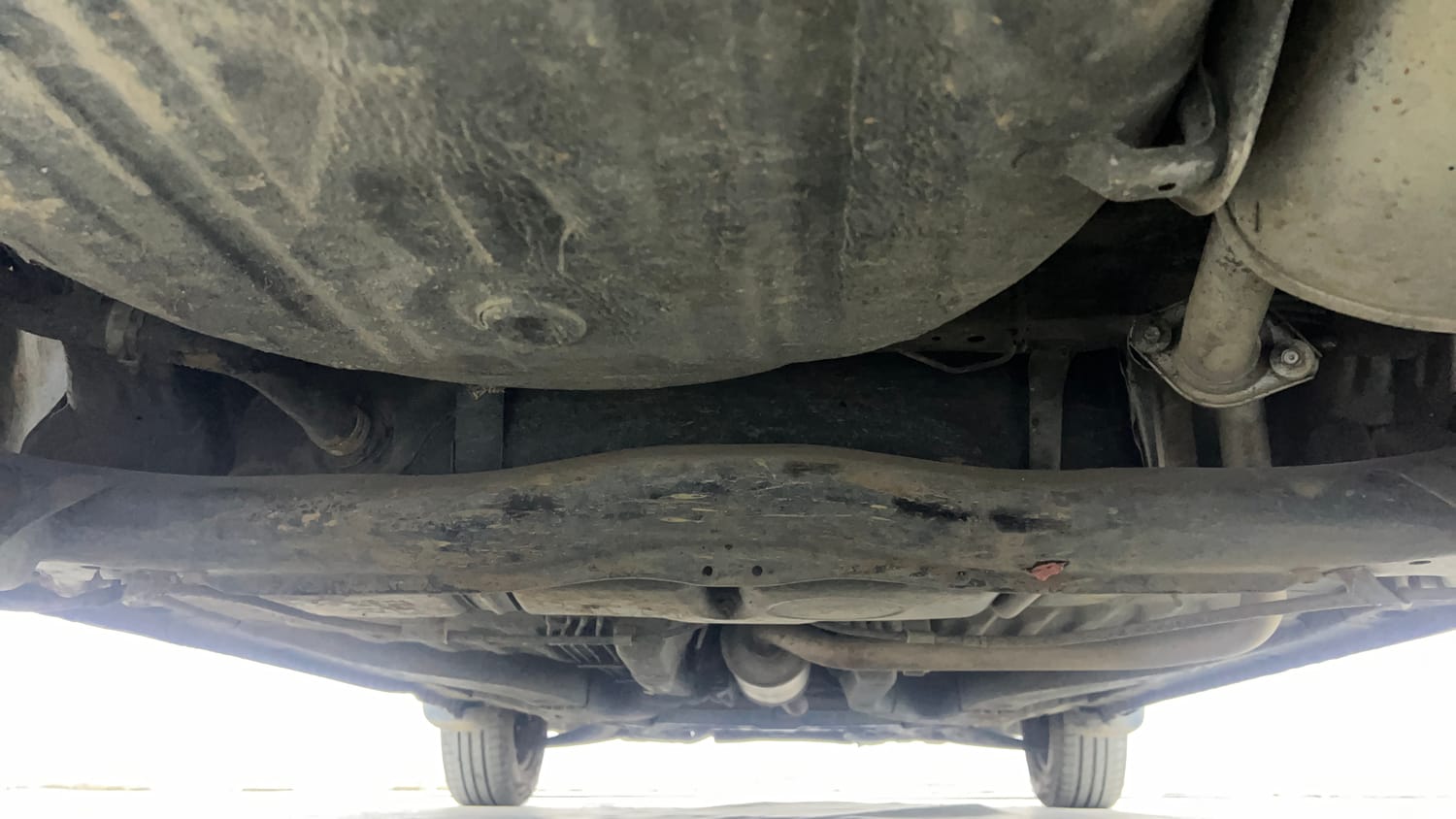 Used 2014 Honda Brio S MT Petrol Manual extra REAR UNDERBODY VIEW (TAKEN FROM REAR)