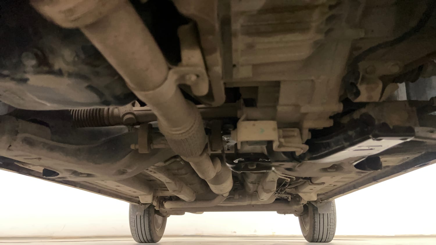 Used 2022 Tata Nexon XZA Plus (HS) Dark Edition Petrol Automatic extra FRONT LEFT UNDERBODY VIEW