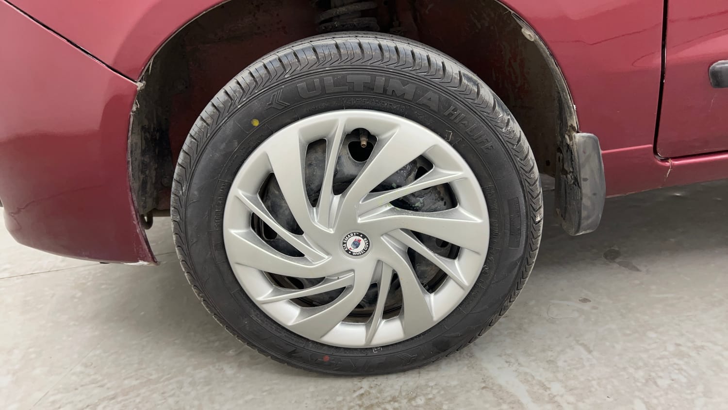 Used 2012 Maruti Suzuki Alto K10 VXi Petrol Manual tyres LEFT FRONT TYRE RIM VIEW