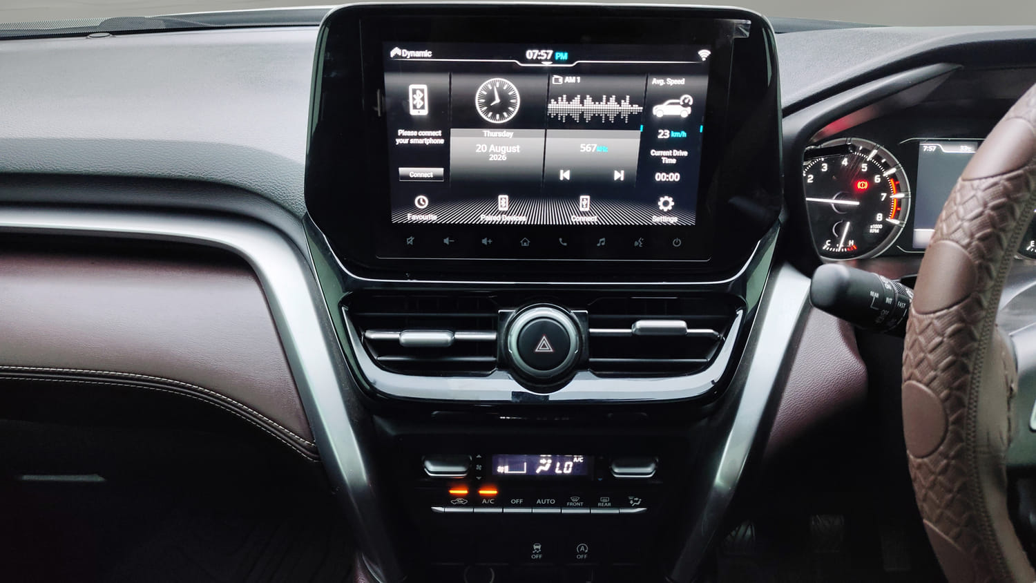 Used 2025 Maruti Suzuki Grand Vitara Alpha Smart Hybrid Petrol Manual interior MUSIC SYSTEM & AC CONTROL VIEW
