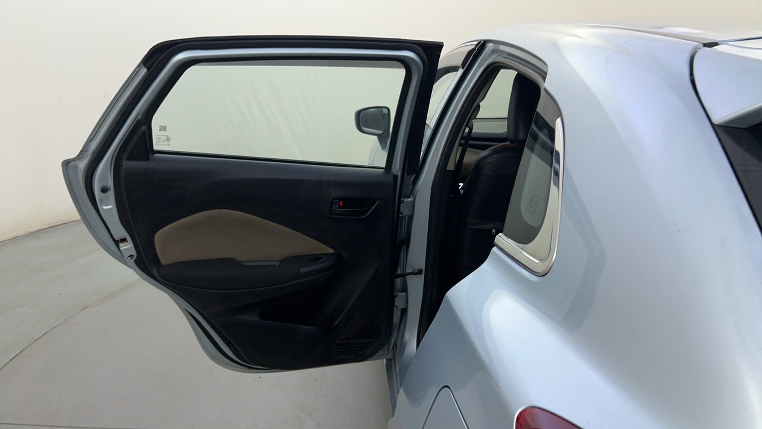 Used 2025 Toyota Glanza E Petrol Manual interior LEFT REAR DOOR OPEN VIEW
