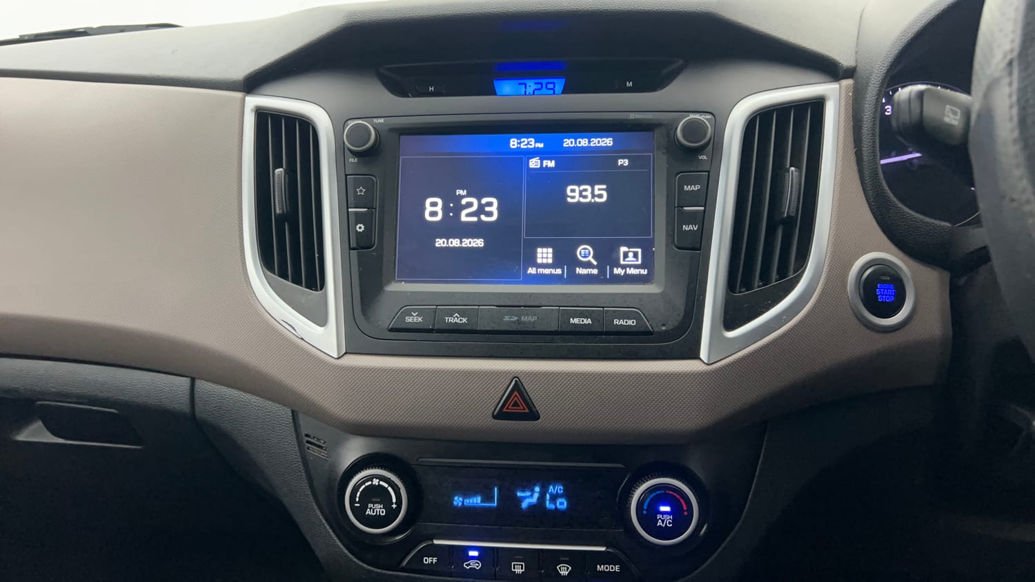 Used 2019 Hyundai Creta SX 1.6 AT Petrol Petrol Automatic interior MUSIC SYSTEM & AC CONTROL VIEW