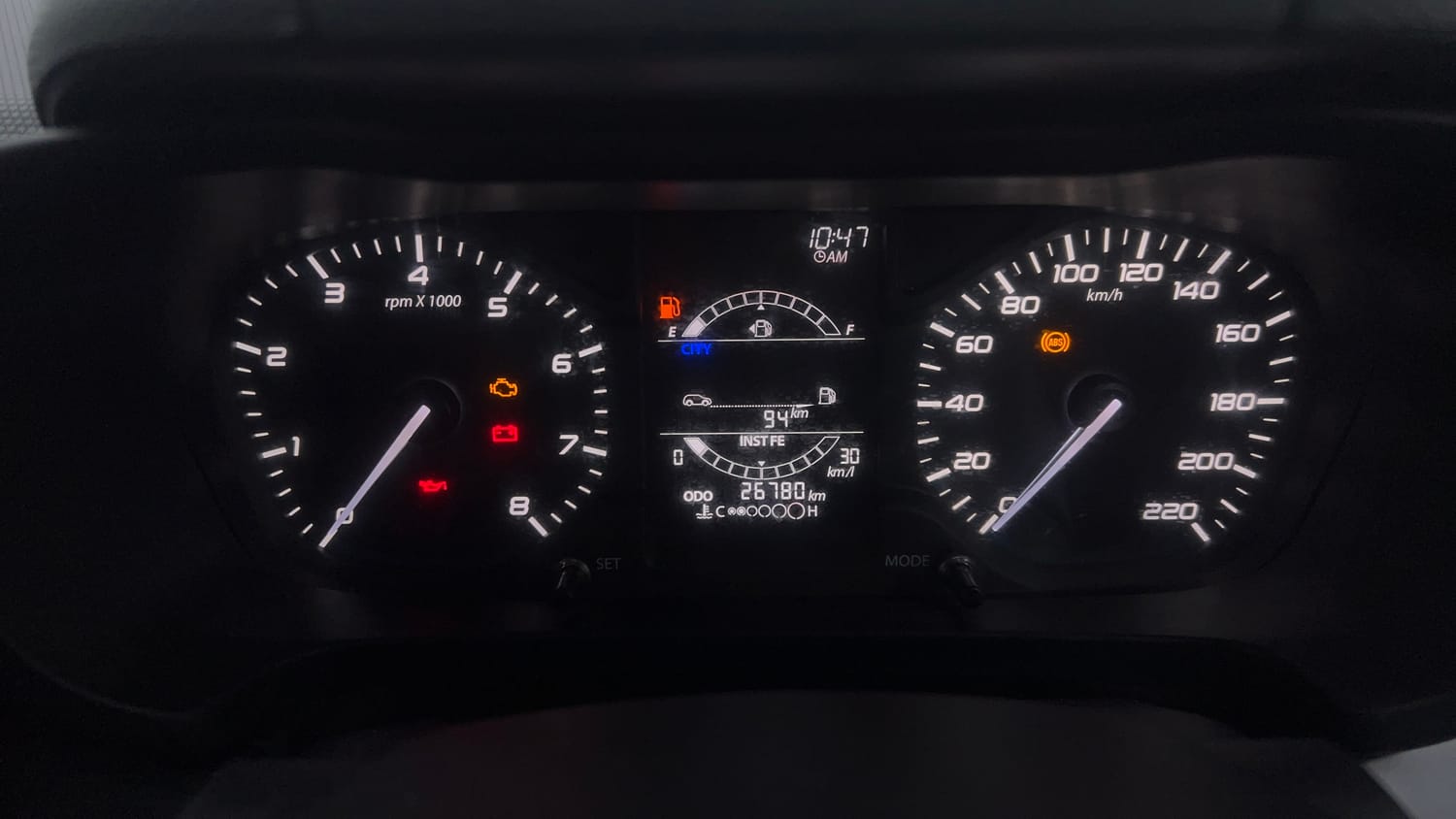 Used 2020 Tata Altroz XM Petrol Petrol Manual interior CLUSTERMETER VIEW