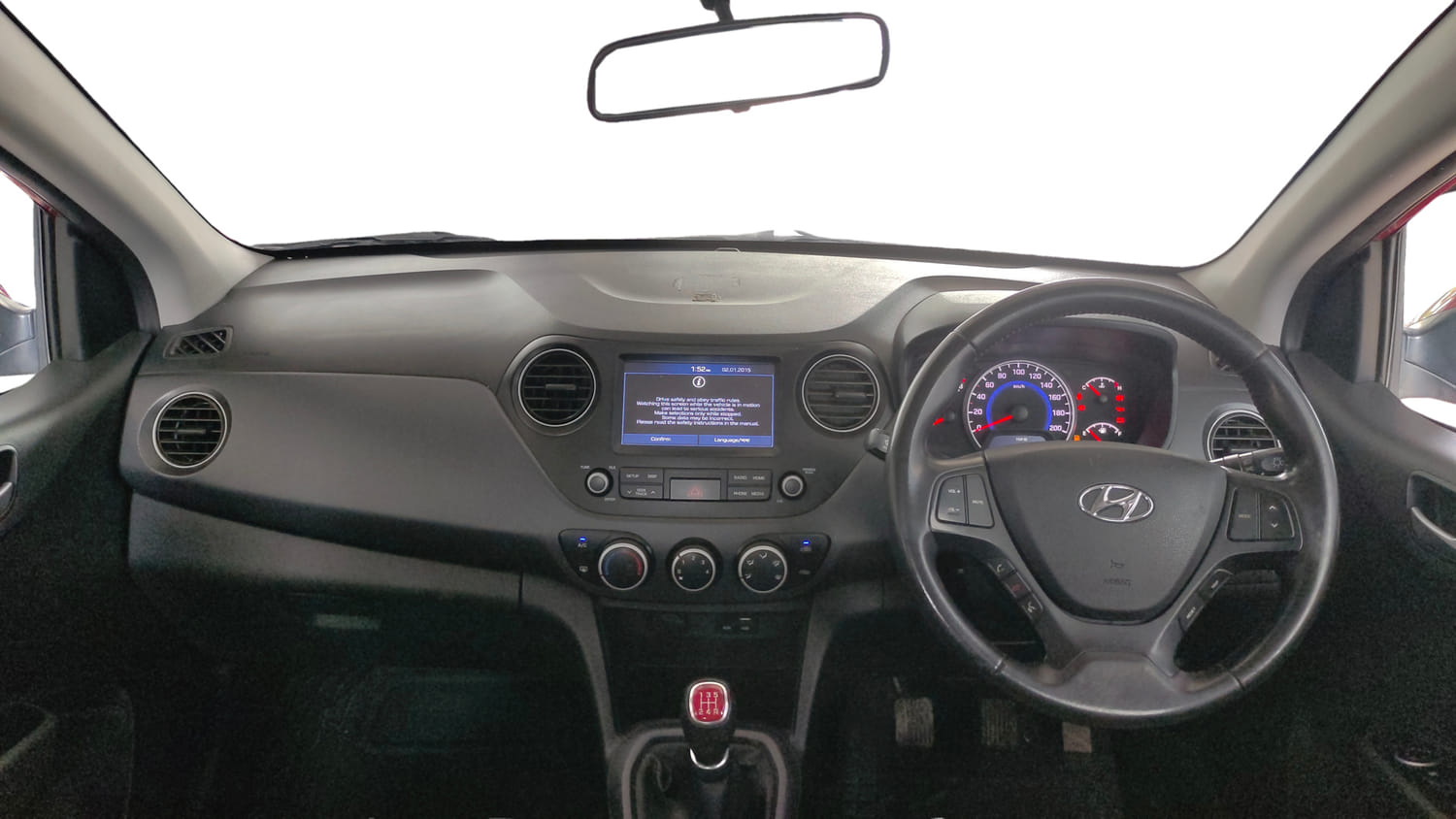 Used 2018 Hyundai Grand i10 Sportz 1.2 Kappa VTVT Dual Tone Petrol Manual interior DASHBOARD VIEW