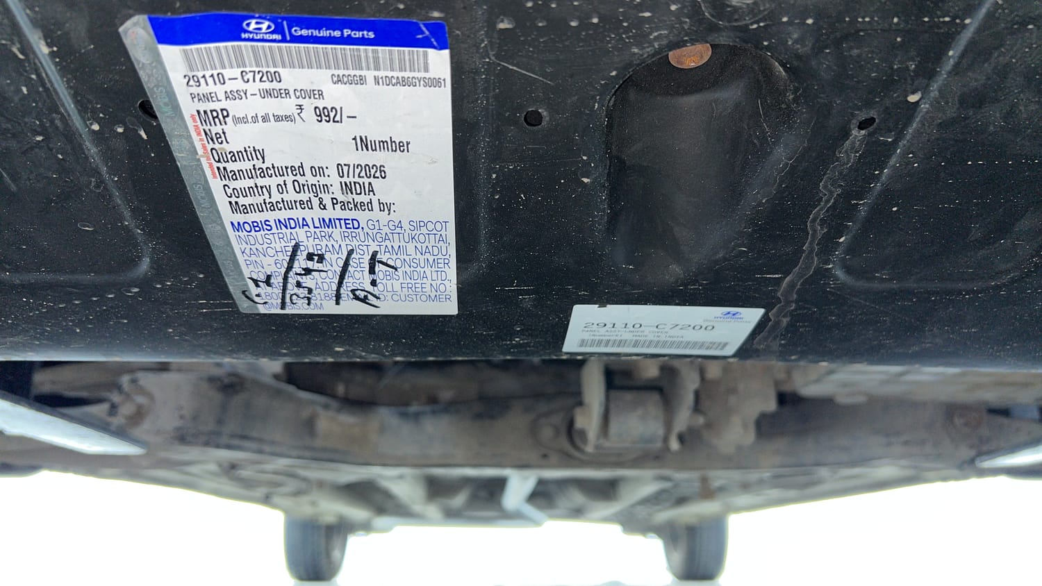 Used 2019 Hyundai Elite i20 Asta 1.2 AT Petrol Automatic extra FRONT LEFT UNDERBODY VIEW