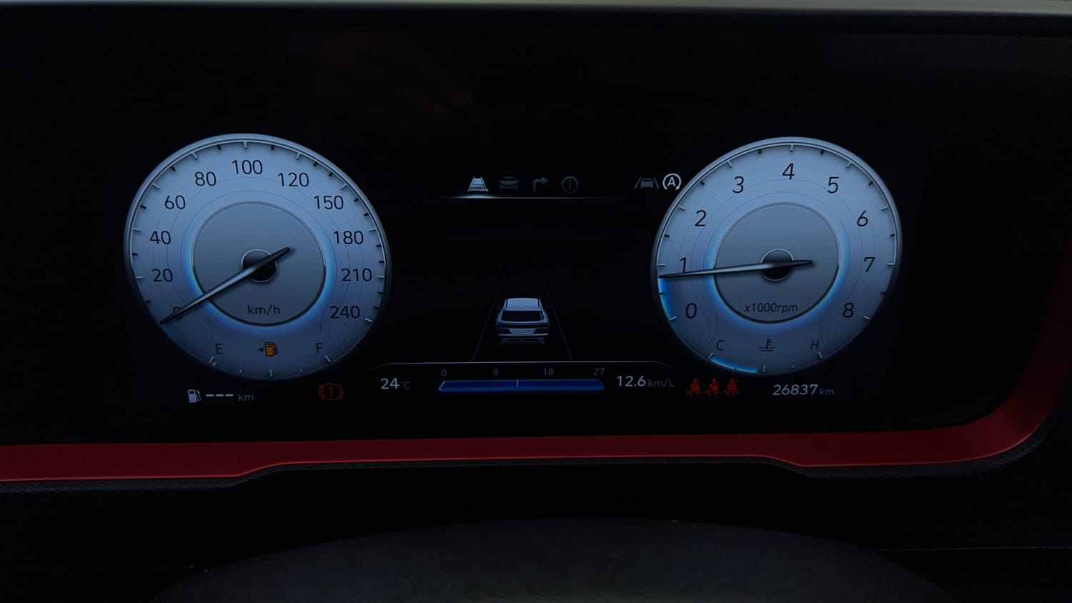 Used 2025 Hyundai Creta N-Line N10 1.5 Turbo MT Dual Tone Petrol Manual interior CLUSTERMETER VIEW