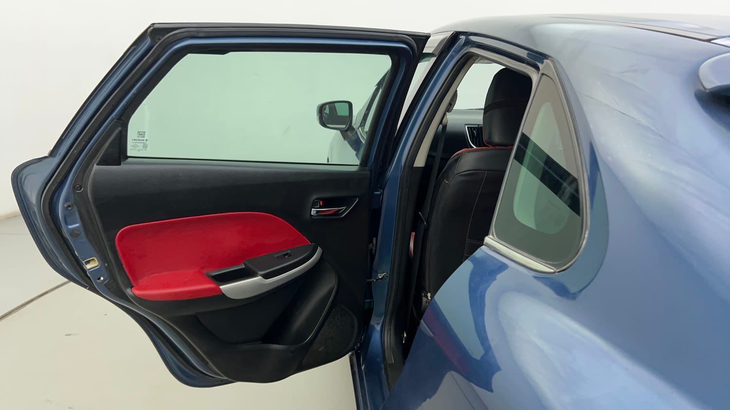 Used 2016 Maruti Suzuki Baleno Zeta 1.2 Petrol Manual interior LEFT REAR DOOR OPEN VIEW