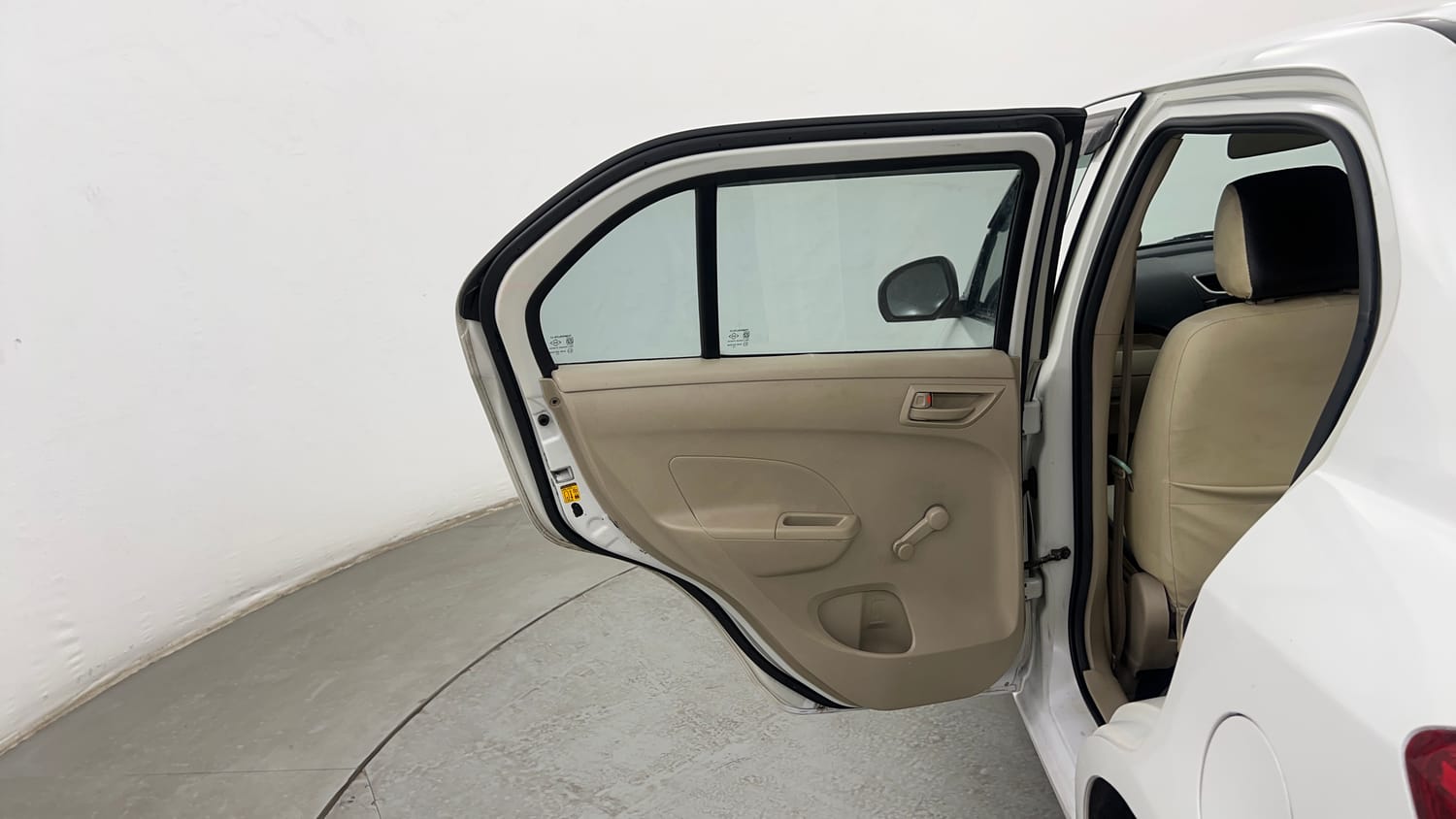 Used 2012 Maruti Suzuki Swift Dzire LXI Petrol Manual interior LEFT REAR DOOR OPEN VIEW