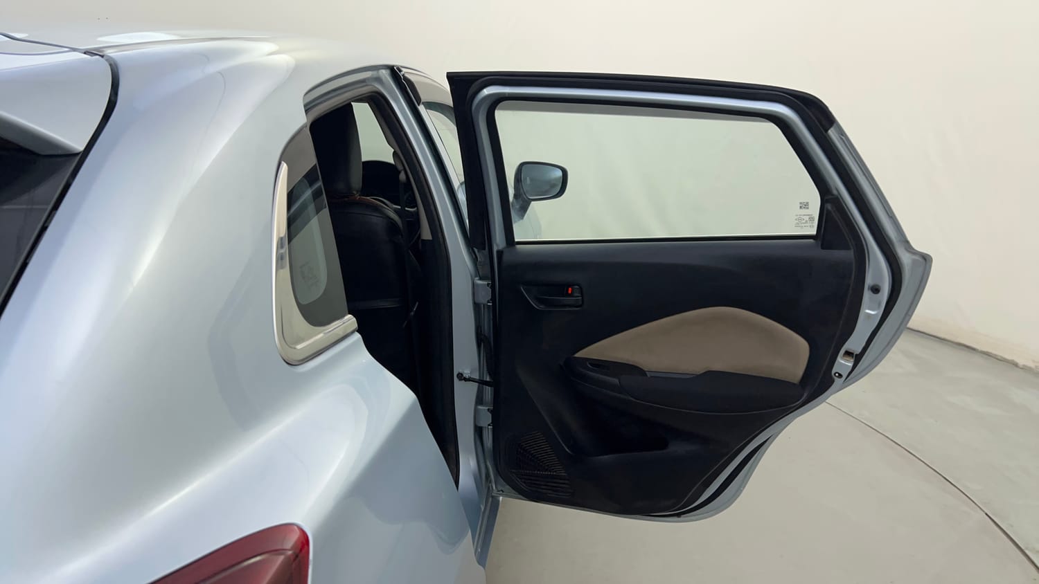 Used 2025 Toyota Glanza E Petrol Manual interior RIGHT REAR DOOR OPEN VIEW
