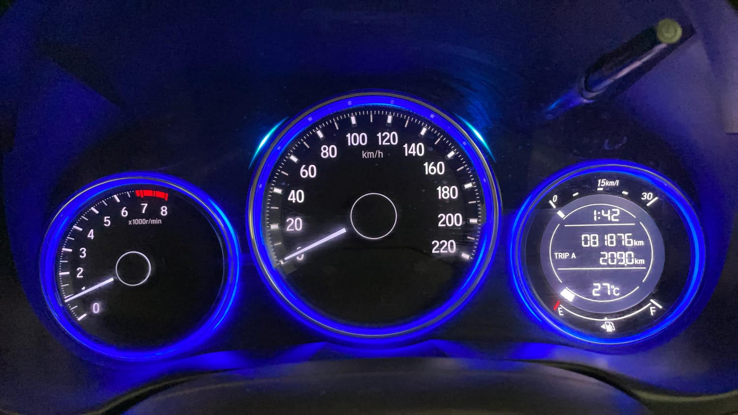 Used 2016 Honda City VX Petrol Manual interior CLUSTERMETER VIEW
