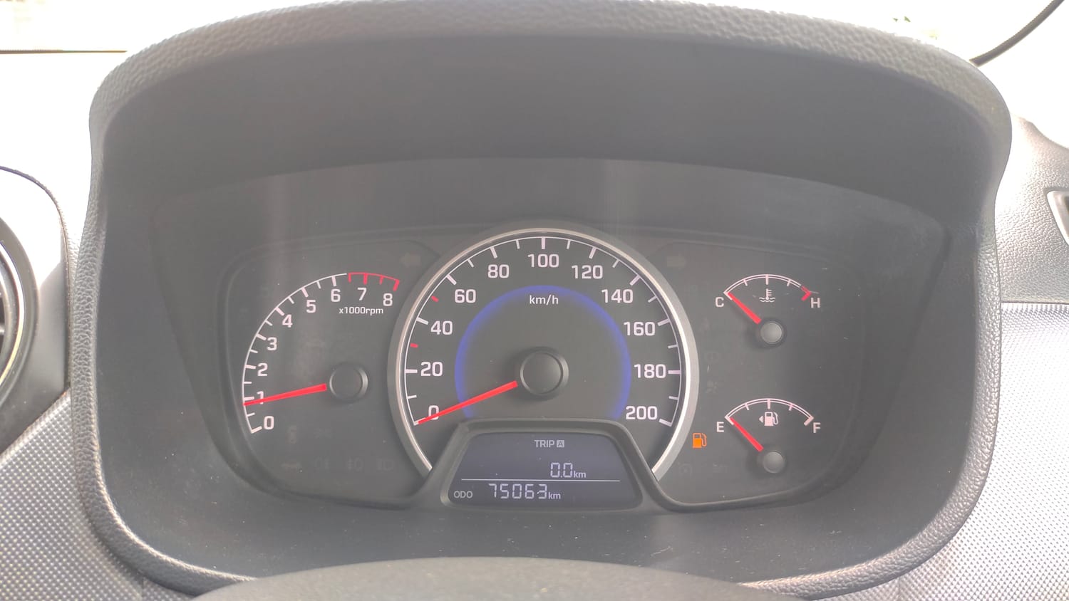Used 2018 Hyundai Grand i10 Sportz 1.2 Kappa VTVT Dual Tone Petrol Manual interior CLUSTERMETER VIEW