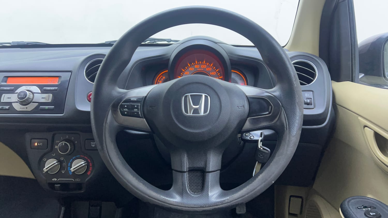 Used 2014 Honda Brio S MT Petrol Manual interior STEERING VIEW