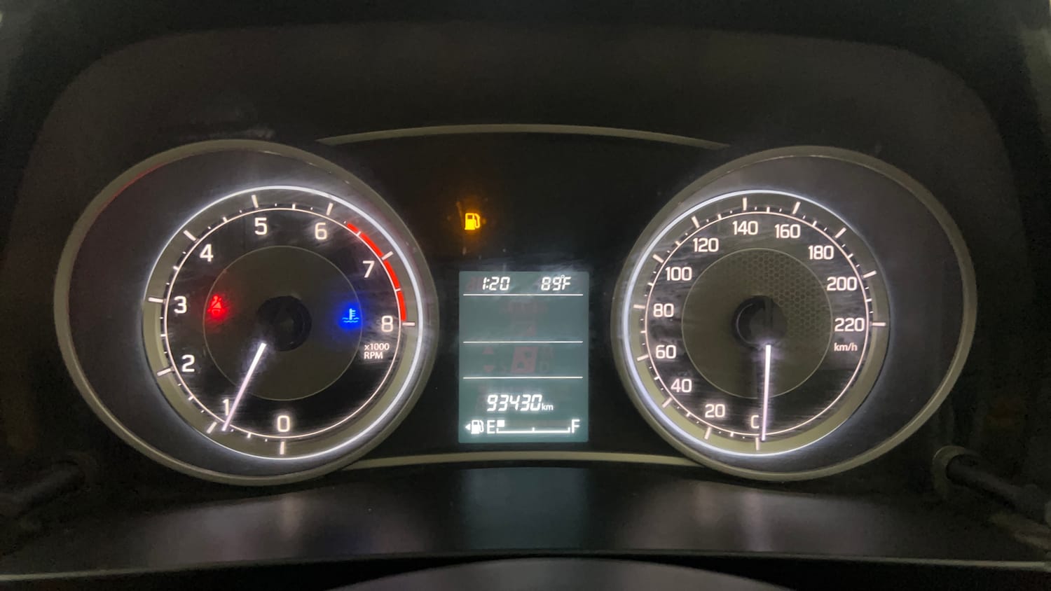 Used 2017 Maruti Suzuki Dzire ZXi Petrol Manual interior CLUSTERMETER VIEW