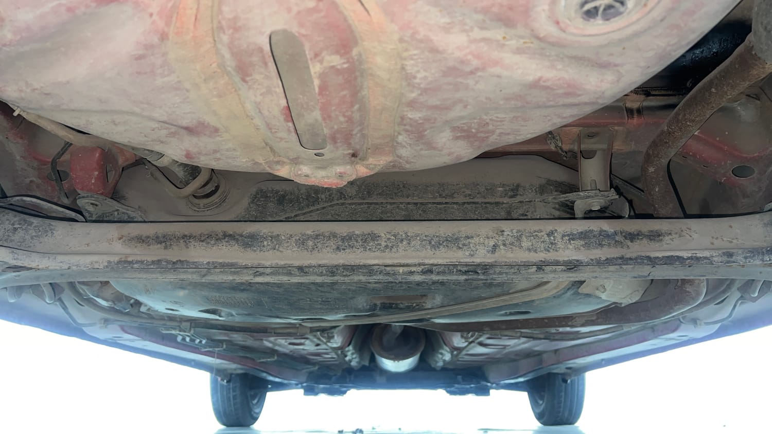 Used 2022 Maruti Suzuki Swift LXi Petrol Manual extra REAR UNDERBODY VIEW (TAKEN FROM REAR)
