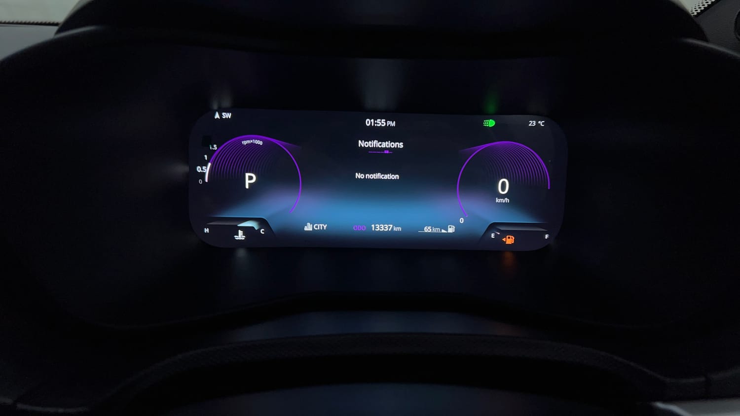 Used 2023 Tata Nexon Fearless Plus S 1.2 Revotron Petrol 7DCA DT Petrol Automatic interior CLUSTERMETER VIEW