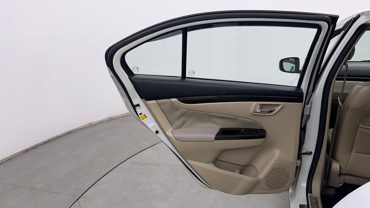 Used 2015 Maruti Suzuki Ciaz ZDi+ SHVS Diesel Manual interior LEFT REAR DOOR OPEN VIEW