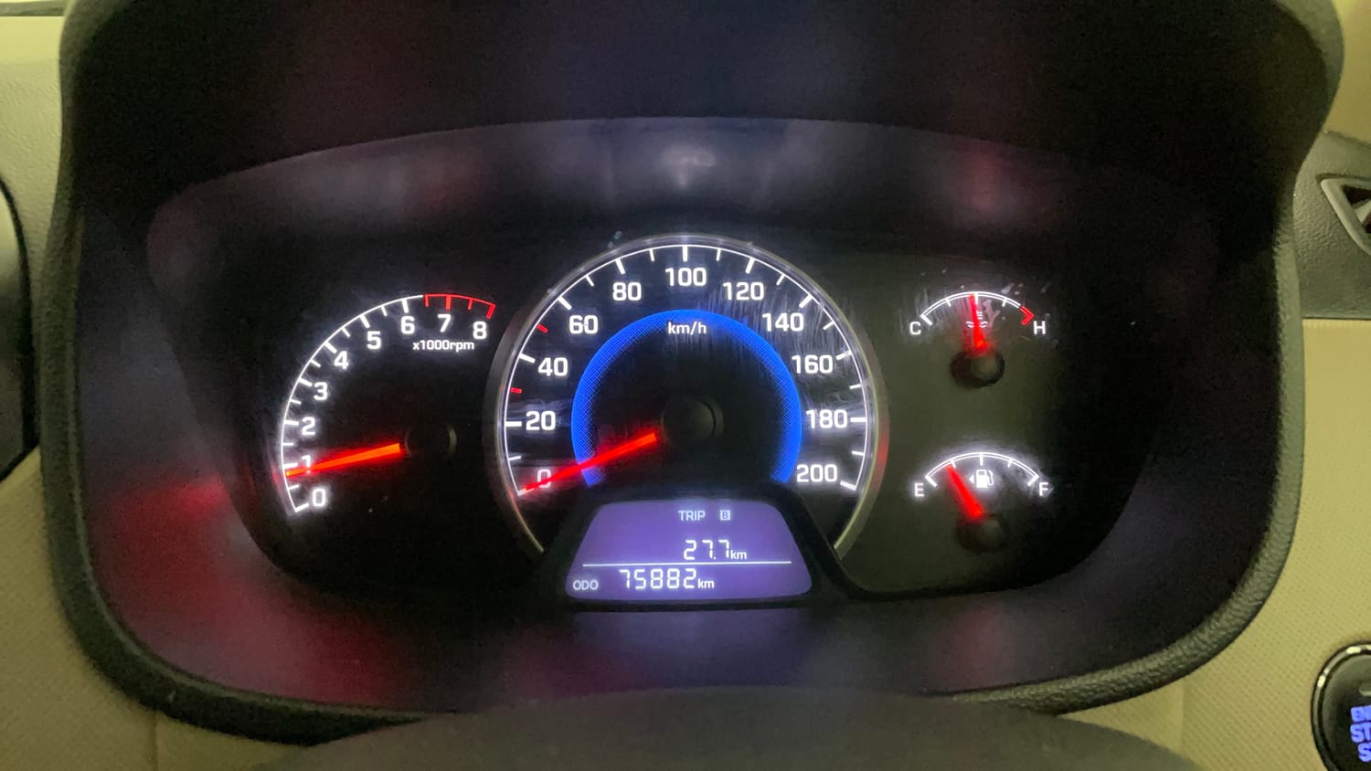 Used 2015 Hyundai Grand i10 Asta 1.2 Kappa VTVT (O) Petrol Manual interior CLUSTERMETER VIEW