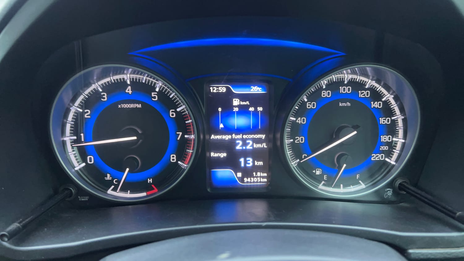 Used 2018 Maruti Suzuki Baleno Alpha 1.2 Petrol Manual interior CLUSTERMETER VIEW