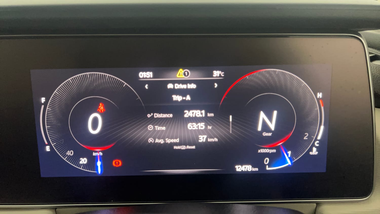 Used 2025 Mahindra XUV700 AX5 Petrol MT 7 STR Petrol Manual interior CLUSTERMETER VIEW
