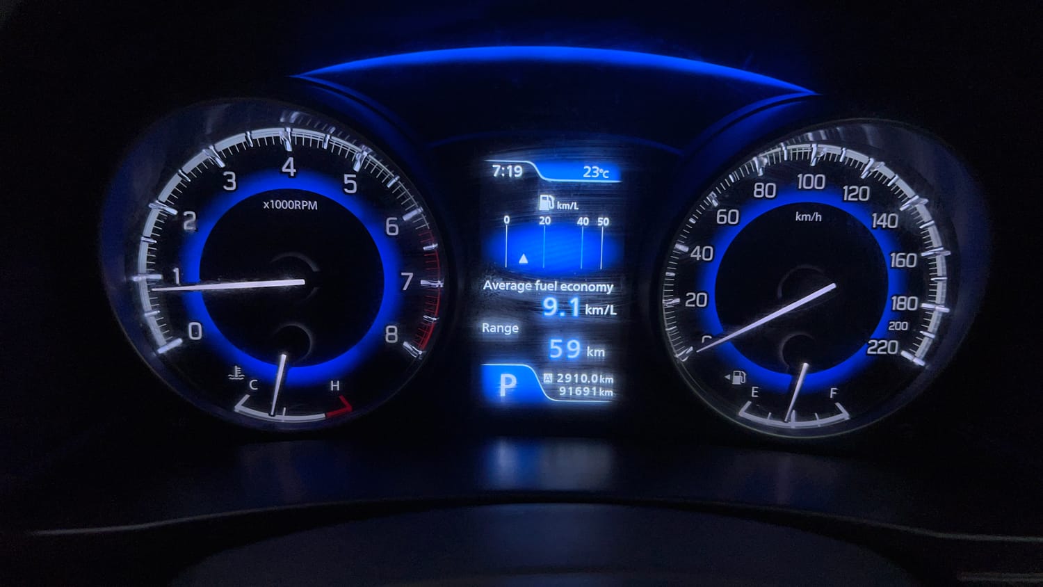 Used 2017 Maruti Suzuki Baleno Zeta 1.2 AT Petrol Automatic interior CLUSTERMETER VIEW