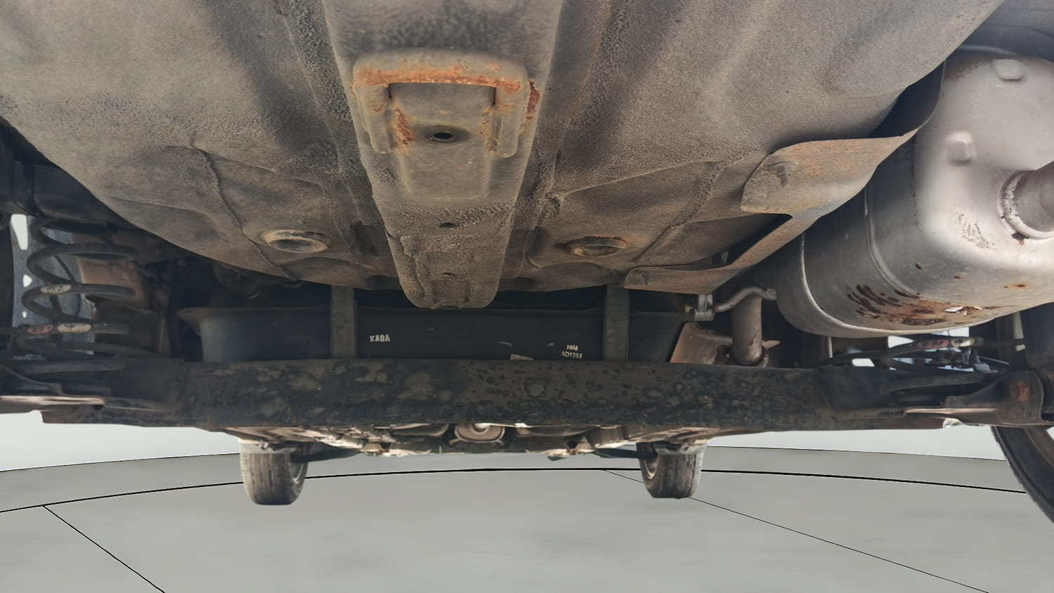 Used 2015 Hyundai Xcent S 1.2 (O) Petrol Manual extra REAR RIGHT UNDERBODY VIEW